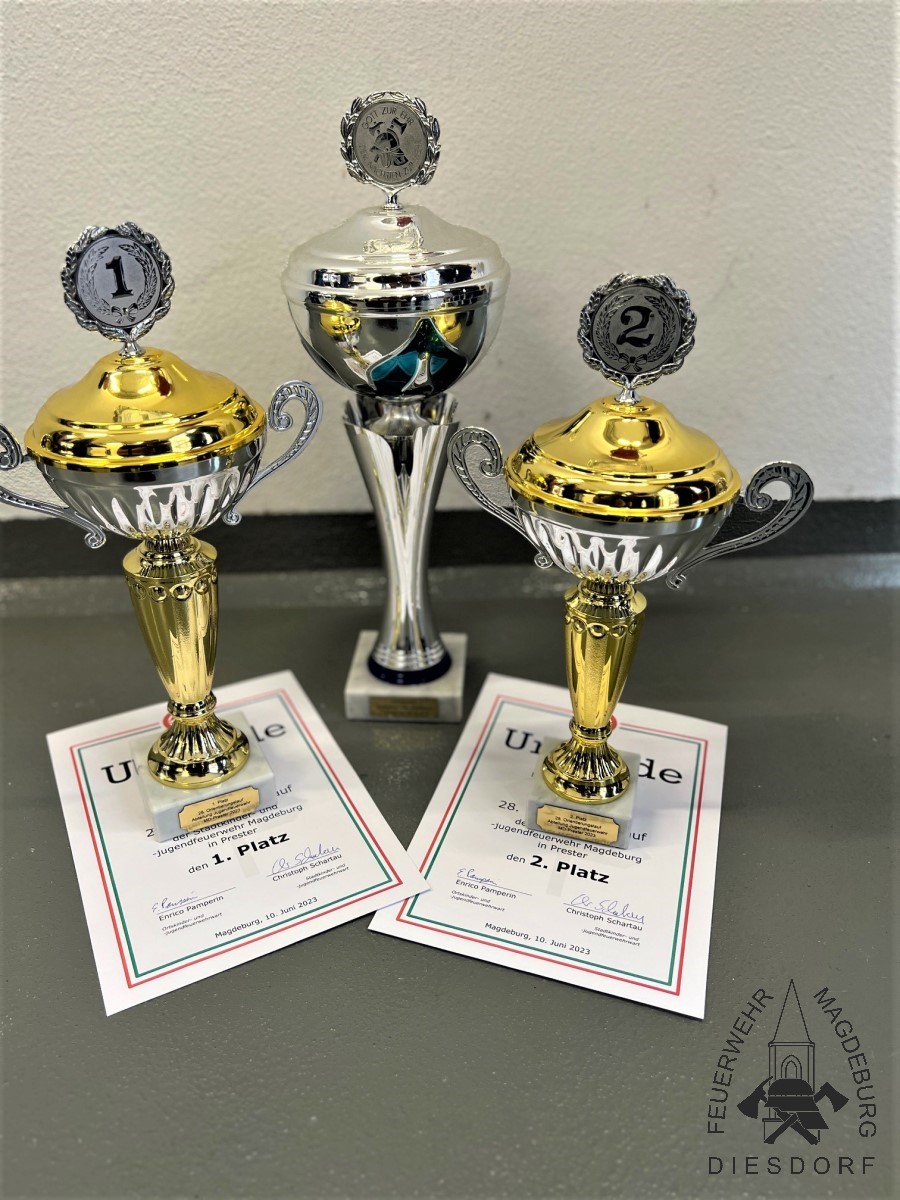 Wanderpokal und die Siegerpokale