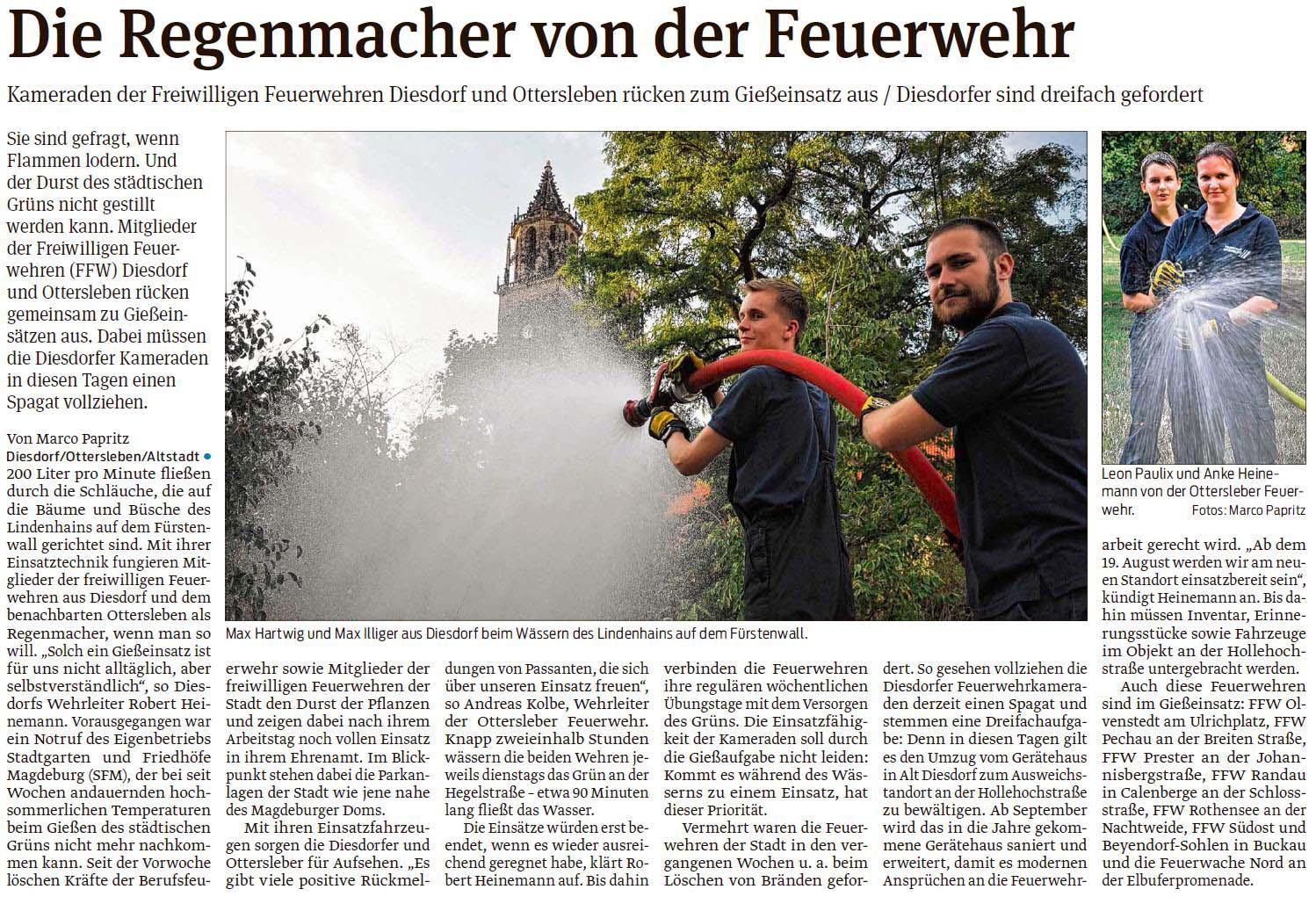 GroÃŸer GieÃŸeinsatz